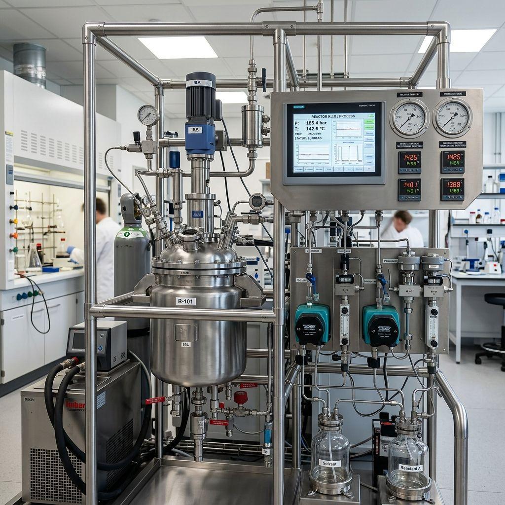 Sistem Reaktor Kimia Bertekanan Tinggi Terotomasi (CSTR Skid)