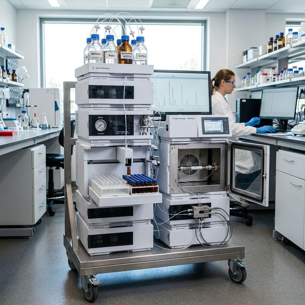 Skid Kromatografi Cair Kinerja Tinggi (HPLC) Skala Industri