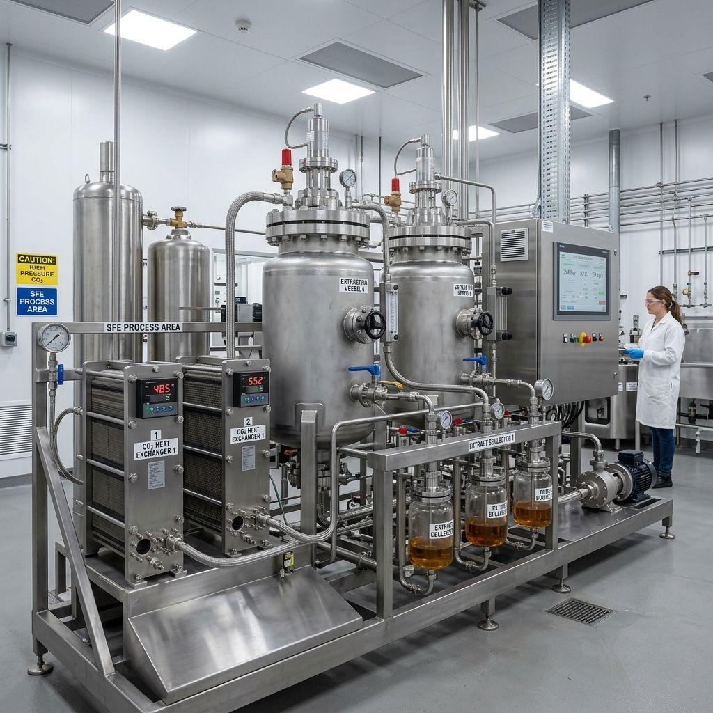 Unit Ekstraksi Fluida Superkritik (SFE CO2) Ekstrak Alami
